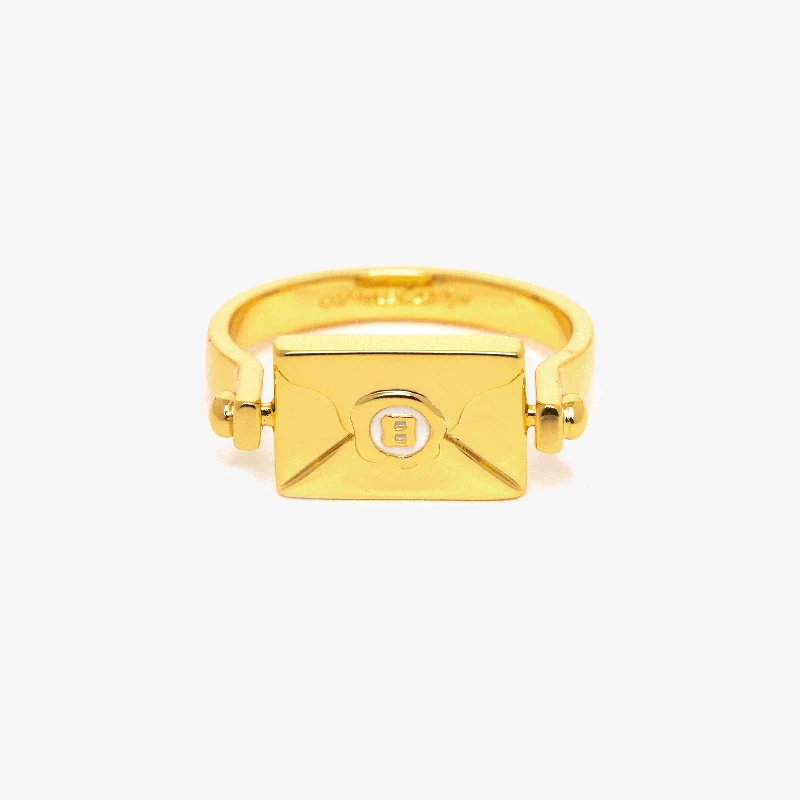 Chic Women's Rings for Fashion-Forward Looks-Hogwarts™ Letter Flip Ring
