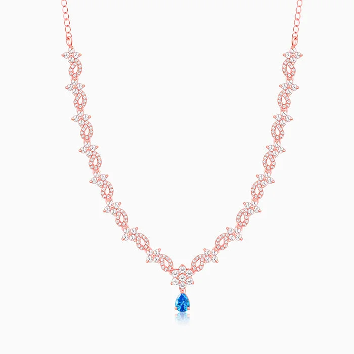 Shop Classic Women's  Necklaces & Pendants with a Modern Twist-Rose Gold Blue Moon Necklace
