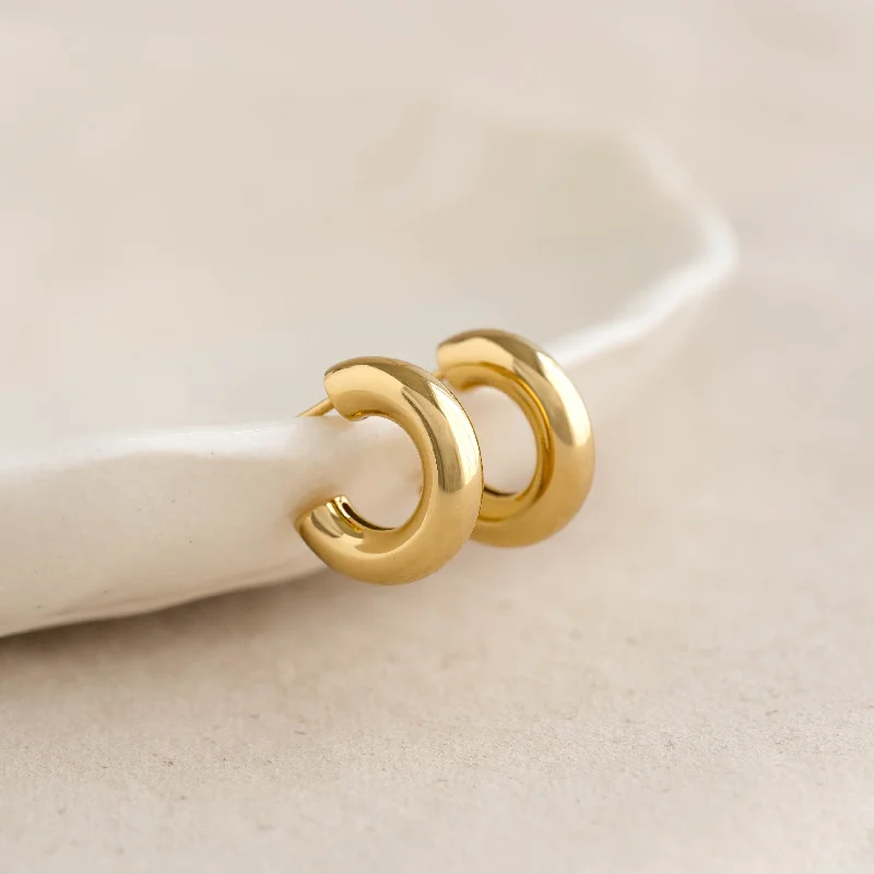 Women's Earrings – Elegant Designs for Every Personality--Chunky Huggie Hoop Earrings - Giulia Women's Earrings – Elegant Designs for Every Personality--Chunky Huggie Hoop Earrings - Giulia