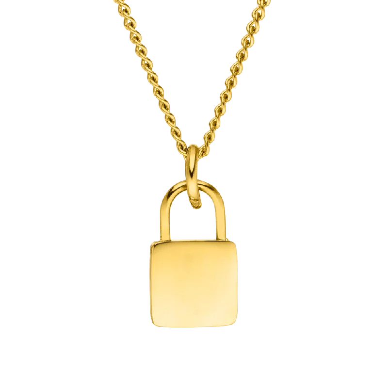 Shop Classic Women's  Necklaces & Pendants with a Modern Twist-Padlock Charm Kette
