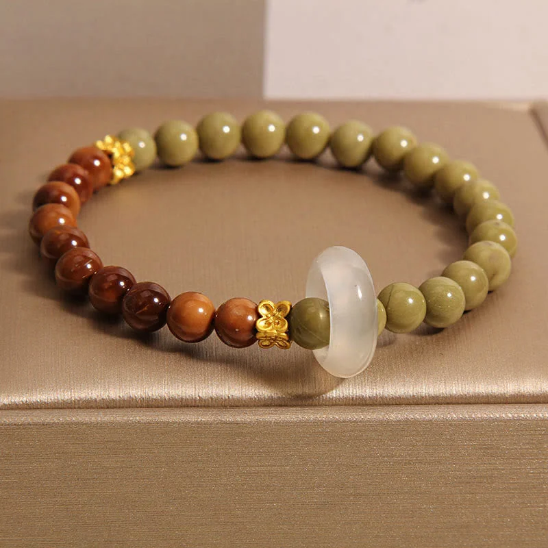 High-Quality Gemstone Bangles for Women-Buddha Stones Natural Alashan Agate Kuka Seed Encourage Bracelet High-Quality Gemstone Bangles for Women-Buddha Stones Natural Alashan Agate Kuka Seed Encourage Bracelet