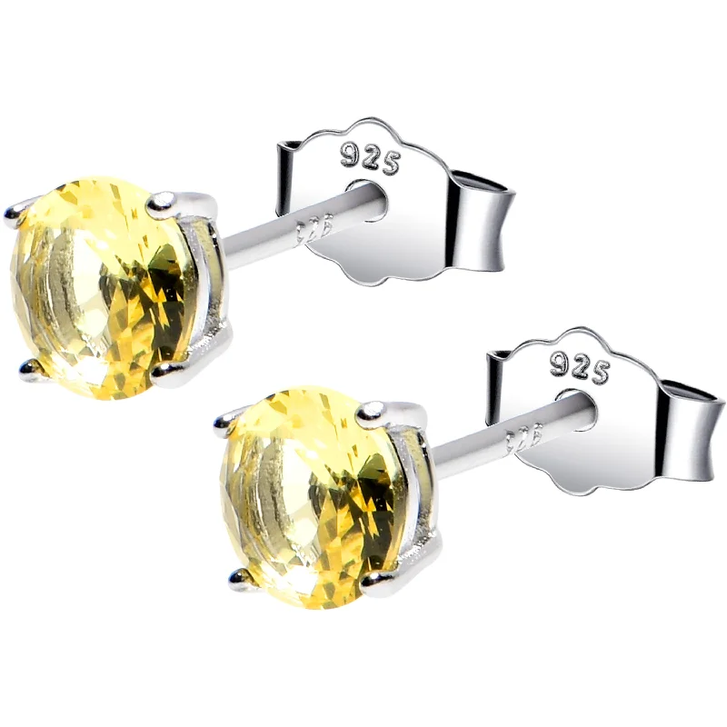 Women's Earrings – Elegant Designs for Every Personality--5mm CZ 925 Sterling Silver November Birthstone Stud Earrings Women's Earrings – Elegant Designs for Every Personality--5mm CZ 925 Sterling Silver November Birthstone Stud Earrings