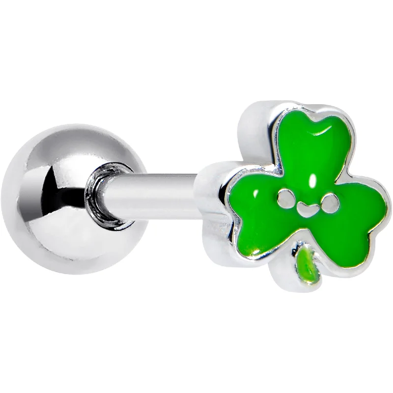 Women's Earrings – Elegant Designs for Every Personality--16 Gauge 1/4 Sweet Happy Shamrock St Patricks Cartilage Tragus Earring Women's Earrings – Elegant Designs for Every Personality--16 Gauge 1/4 Sweet Happy Shamrock St Patricks Cartilage Tragus Earring