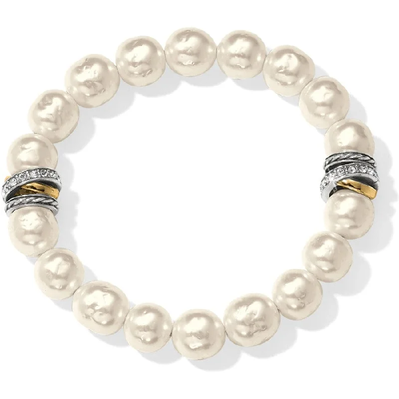 Fashion Bangles for Women with Charms-Neptune's Rings Pearl Stretch Bracelet