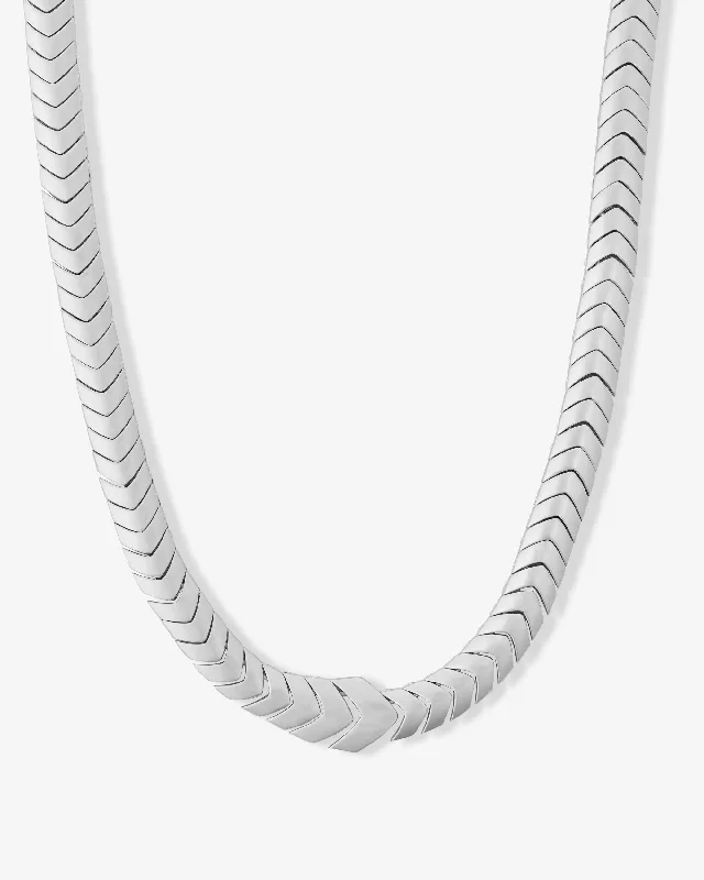 Shop Classic Women's Necklaces & Pendants with a Modern Twist-Serpent Herringbone Collar 16" - Silver Shop Classic Women's Necklaces & Pendants with a Modern Twist-Serpent Herringbone Collar 16" - Silver