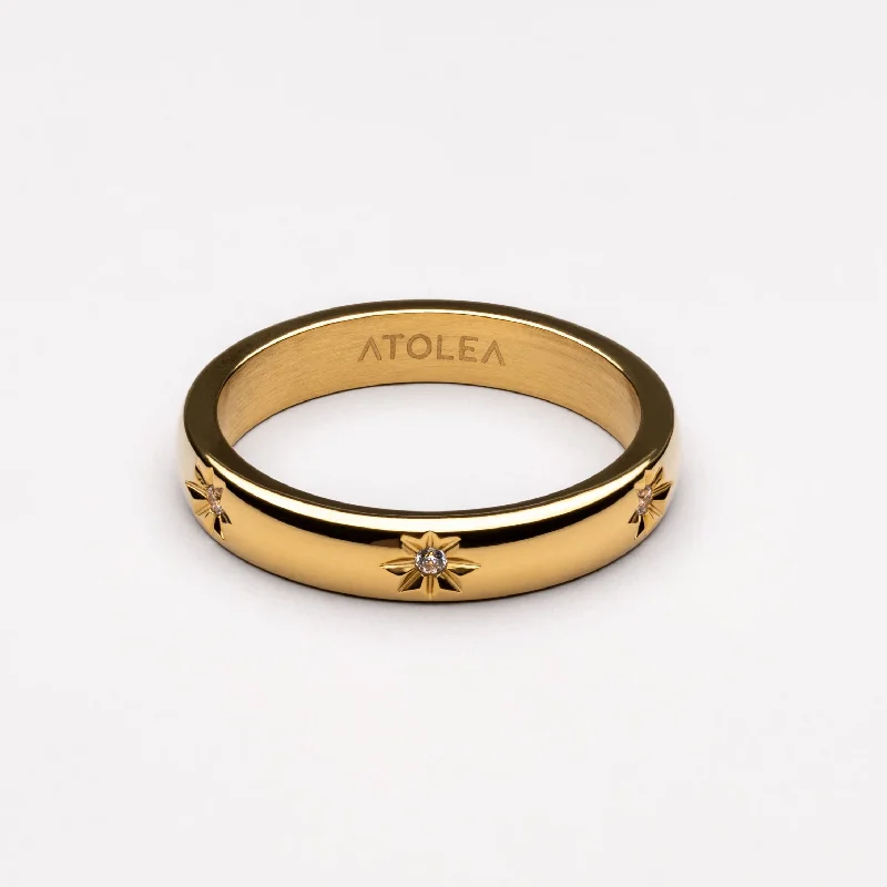Chic Women's Rings for Fashion-Forward Looks-Sparkling Band Ring