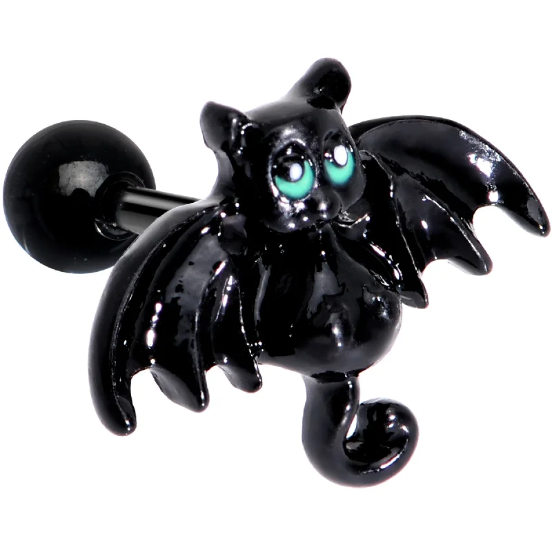 Women's Earrings – Elegant Designs for Every Personality--16 Gauge 5/16 Black Halloween Batty Bat Cartilage Tragus Earring Women's Earrings – Elegant Designs for Every Personality--16 Gauge 5/16 Black Halloween Batty Bat Cartilage Tragus Earring