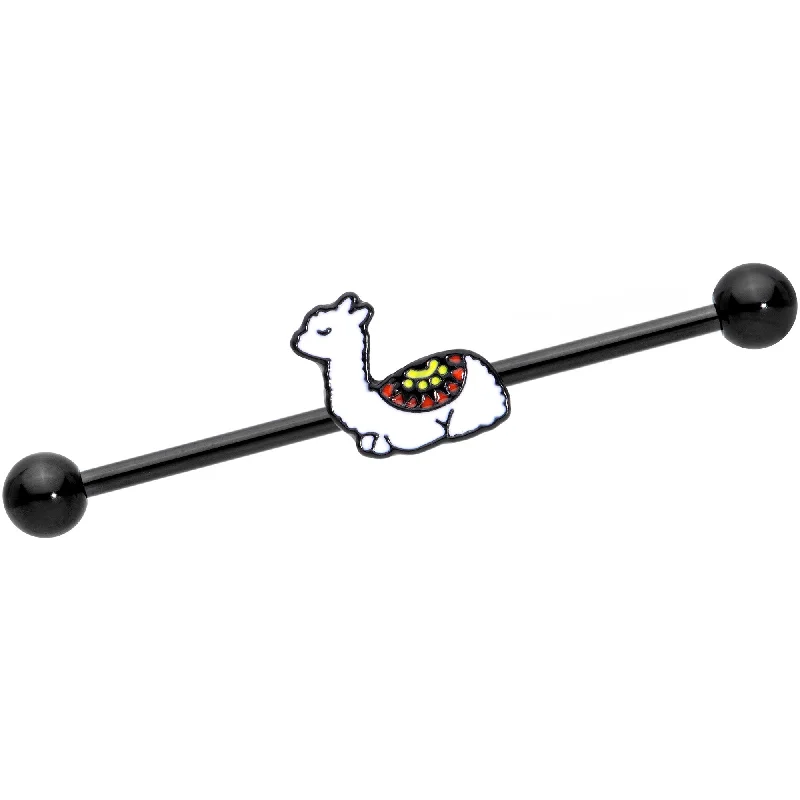 Women's Earrings – Elegant Designs for Every Personality--14 Gauge Sleepy Llama Industrial Barbell 38mm Women's Earrings – Elegant Designs for Every Personality--14 Gauge Sleepy Llama Industrial Barbell 38mm