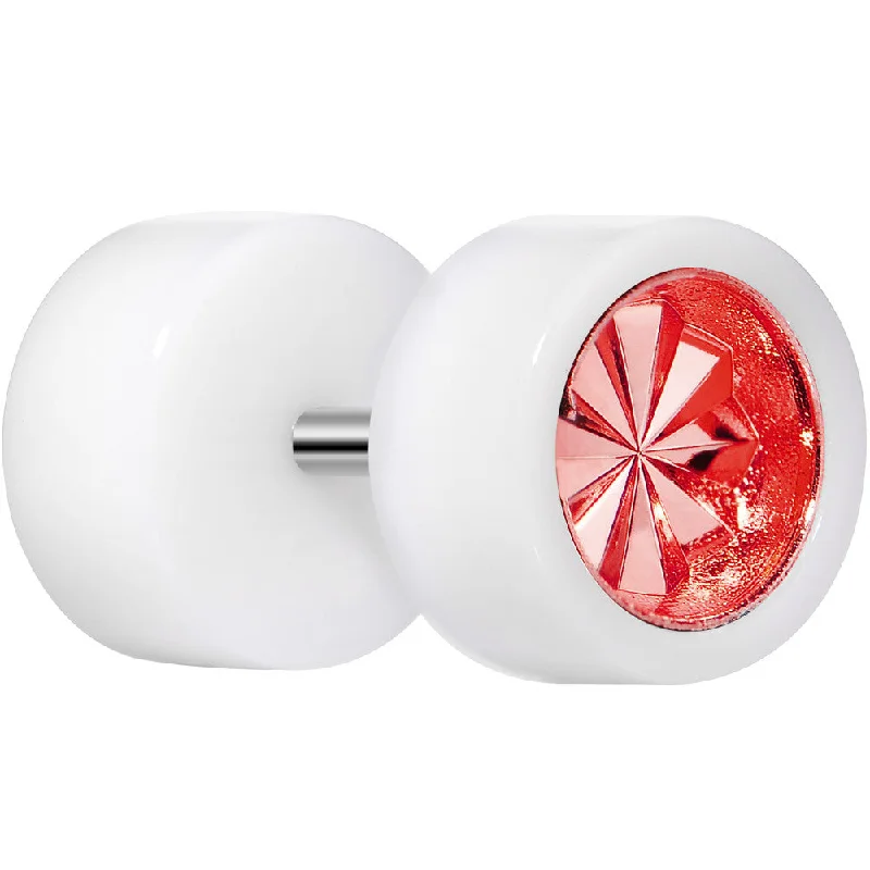 Women's Earrings – Elegant Designs for Every Personality--0 Gauge White Acrylic Red Dual Flashy Tire Rim Cheater Plug Women's Earrings – Elegant Designs for Every Personality--0 Gauge White Acrylic Red Dual Flashy Tire Rim Cheater Plug