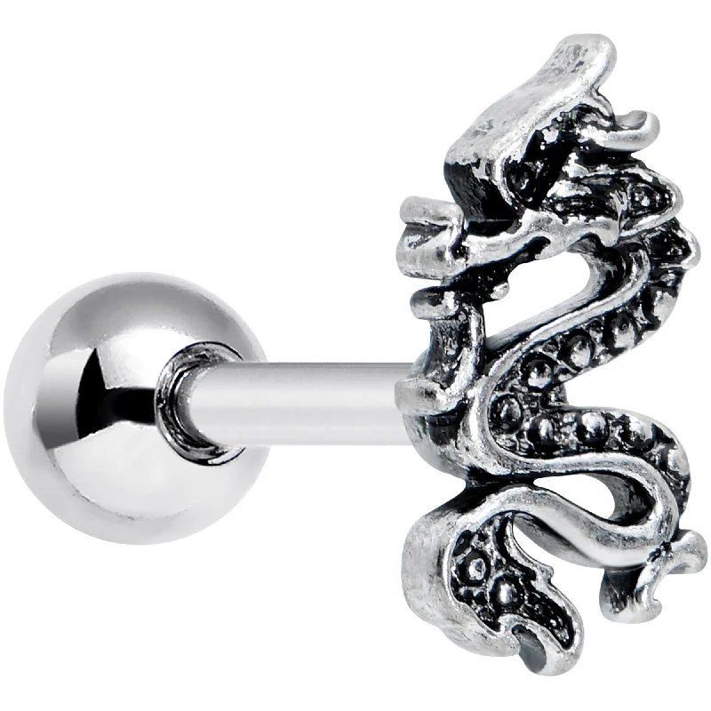Women's Earrings – Elegant Designs for Every Personality--16 Gauge 1/4 Regal Medieval Dragon Cartilage Tragus Earring