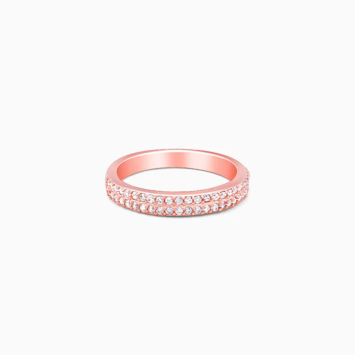 Chic Women's Rings for Fashion-Forward Looks-Rose Gold Slender Ring