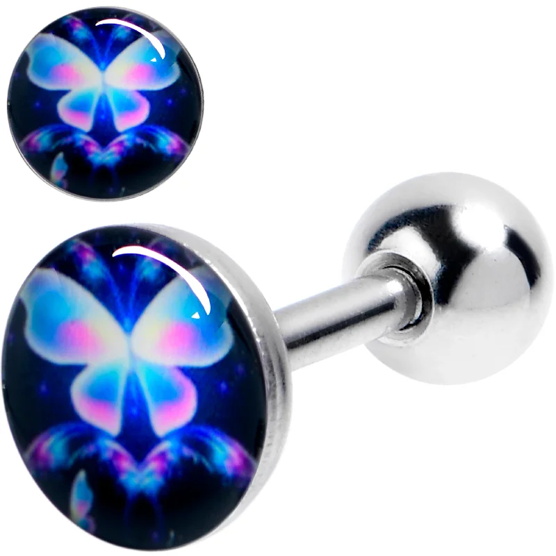 Women's Earrings – Elegant Designs for Every Personality--16 Gauge 1/4 Futuristic Butterfly Cartilage Tragus Earring