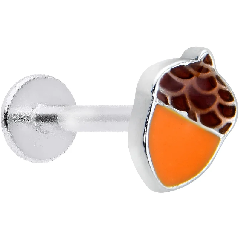 Women's Earrings – Elegant Designs for Every Personality--16 Gauge 5/16 Autumn Acorn Orange Brown Labret Monroe Tragus Women's Earrings – Elegant Designs for Every Personality--16 Gauge 5/16 Autumn Acorn Orange Brown Labret Monroe Tragus