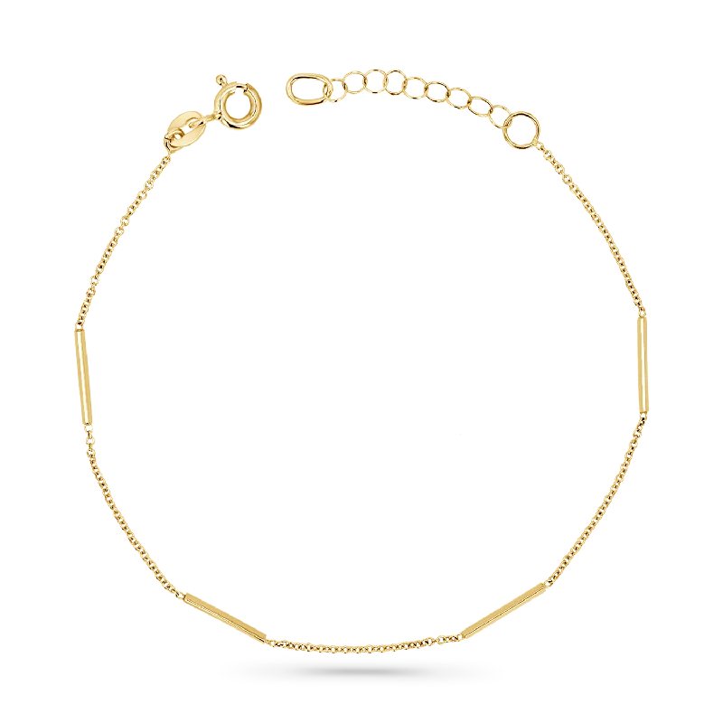 Stylish Rope Bracelets for Men-Dainty Bar Station Chain Bracelet