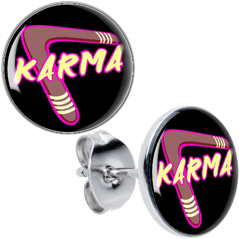 Women's Earrings – Elegant Designs for Every Personality--Karmic Boomerang Stud Earrings Women's Earrings – Elegant Designs for Every Personality--Karmic Boomerang Stud Earrings