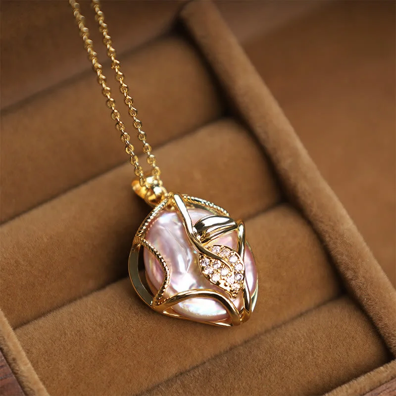 Shop Classic Women's Necklaces & Pendants with a Modern Twist-Buddha Stones 18K Gold Plated Copper Natural Baroque Pearl Flower Sincerity Necklace Pendant Shop Classic Women's Necklaces & Pendants with a Modern Twist-Buddha Stones 18K Gold Plated Copper Natural Baroque Pearl Flower Sincerity Necklace Pendant