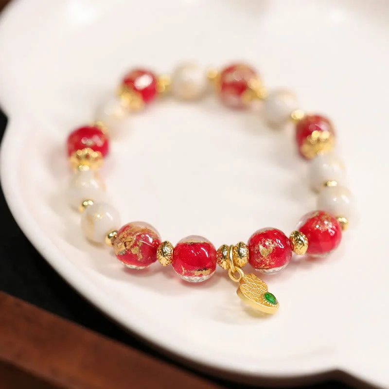 Adjustable Crystal Bangles for Women-Buddha Stones Gourd God Of Wealth Charm Fortune Liuli Glass Bead Incense Ash Porcelain Bead Bracelet Adjustable Crystal Bangles for Women-Buddha Stones Gourd God Of Wealth Charm Fortune Liuli Glass Bead Incense Ash Porcelain Bead Bracelet