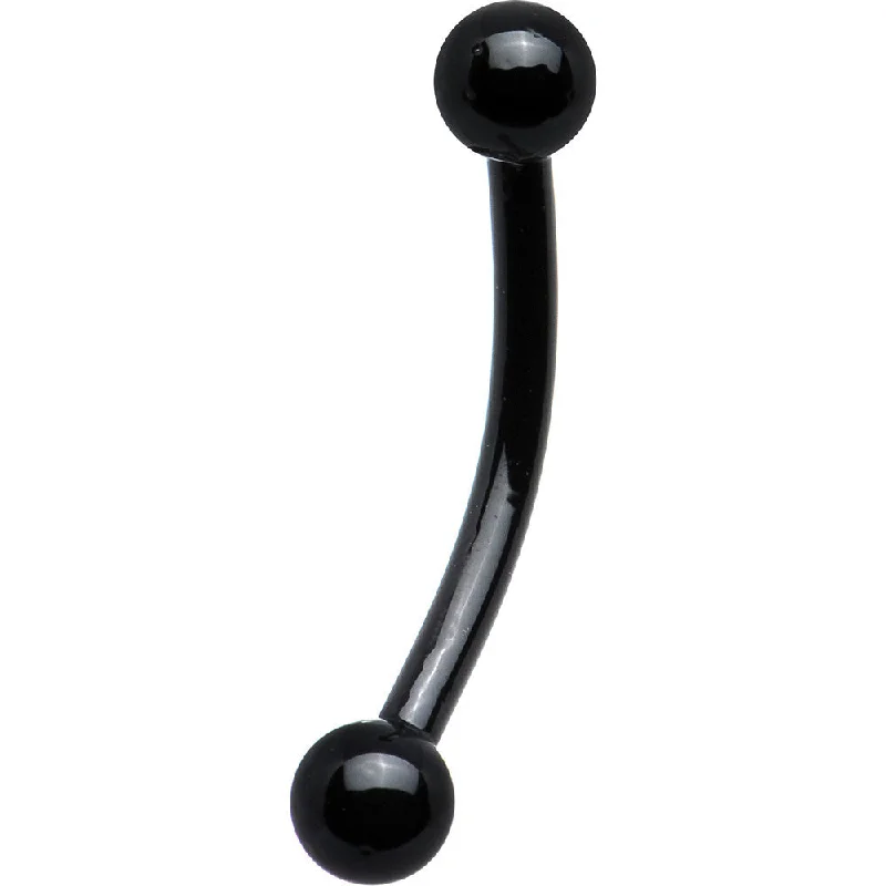 Women's Earrings – Elegant Designs for Every Personality--16 Gauge Black Electro Titanium Eyebrow Ring