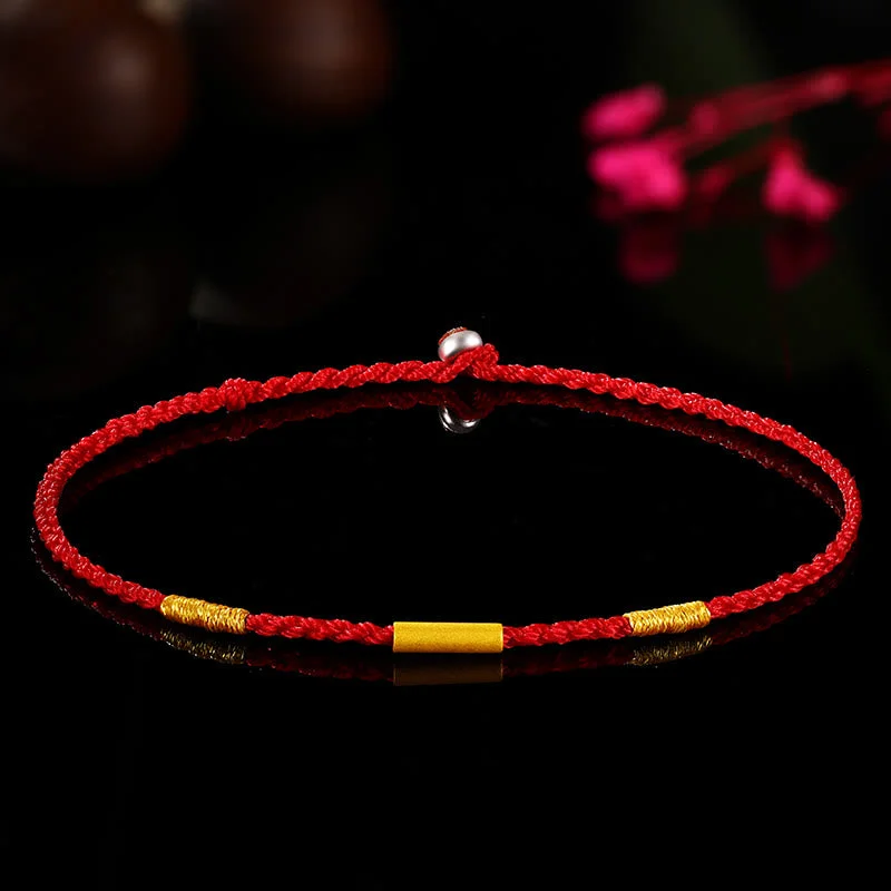 Adjustable Beaded Bracelets for Men-Buddha Stones 999 Gold Bead Handmade Four Thread Wishful Knots Braided Protection Bracelet Adjustable Beaded Bracelets for Men-Buddha Stones 999 Gold Bead Handmade Four Thread Wishful Knots Braided Protection Bracelet
