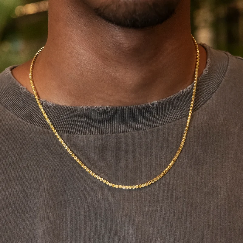 Exclusive Men's Necklaces & Pendants for the Modern Gentleman-Canary Micro Tennis Chain Exclusive Men's Necklaces & Pendants for the Modern Gentleman-Canary Micro Tennis Chain