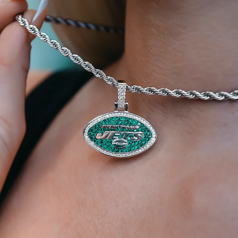 Shop Classic Women's Necklaces & Pendants with a Modern Twist-New York Jets Official NFL Pendant Shop Classic Women's Necklaces & Pendants with a Modern Twist-New York Jets Official NFL Pendant