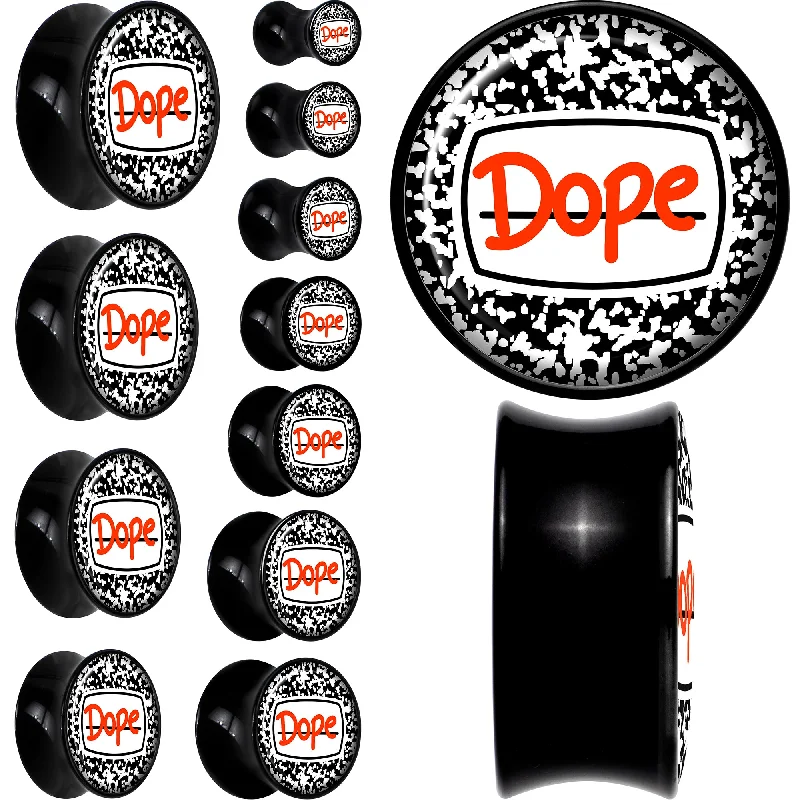 Women's Earrings – Elegant Designs for Every Personality--0 Gauge Dope Composition Notebook Black Acrylic Saddle Plug Set