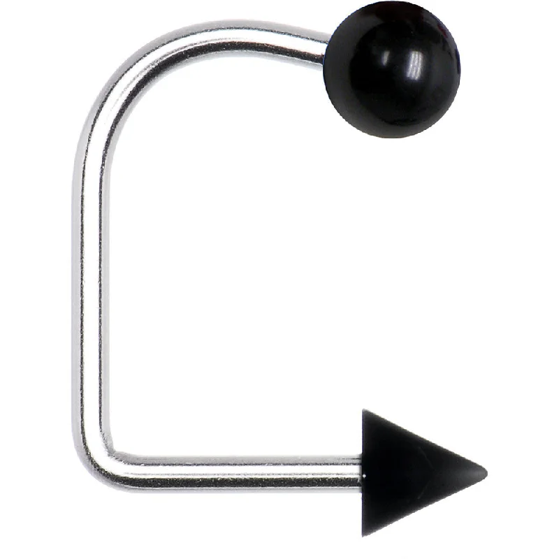 Elegant and Comfortable Lip Rings14 Gauge Black Acrylic Ball Cone Lippy Loop Labret
