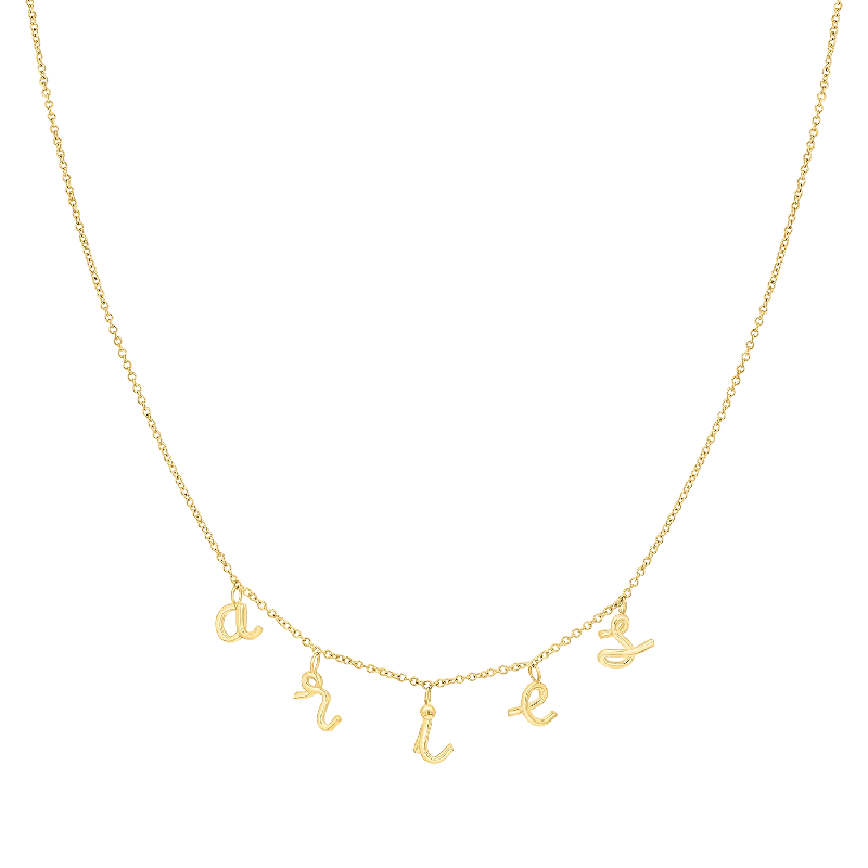 Shop Classic Women's  Necklaces & Pendants with a Modern Twist-Custom Mini Letter Necklace