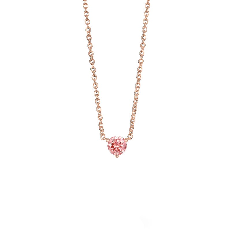 Shop Classic Women's Necklaces & Pendants with a Modern Twist-The Pink Round Brilliant Solitaire Pendant Shop Classic Women's Necklaces & Pendants with a Modern Twist-The Pink Round Brilliant Solitaire Pendant