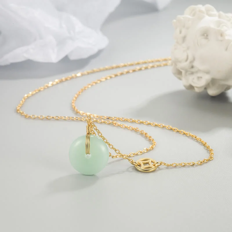 Shop Classic Women's Necklaces & Pendants with a Modern Twist-Buddha Stones Jade Fu Character Copper Coin Peace Buckle Abundance Necklace Pendant Shop Classic Women's Necklaces & Pendants with a Modern Twist-Buddha Stones Jade Fu Character Copper Coin Peace Buckle Abundance Necklace Pendant
