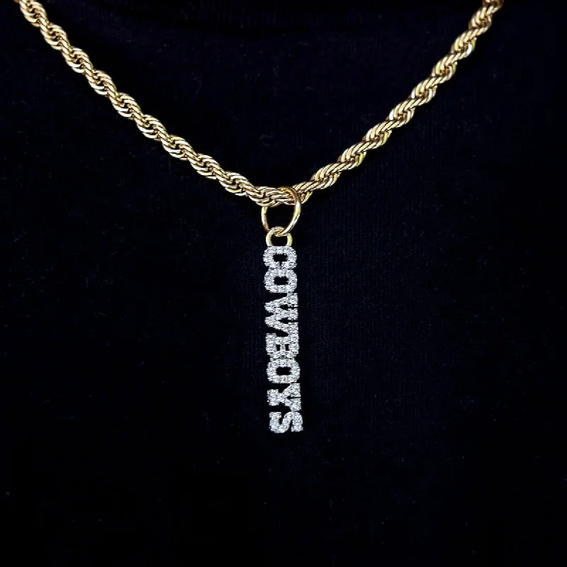Exclusive Men's Necklaces & Pendants for the Modern Gentleman-Dallas Cowboys Official NFL Wordmark Pendant Exclusive Men's Necklaces & Pendants for the Modern Gentleman-Dallas Cowboys Official NFL Wordmark Pendant