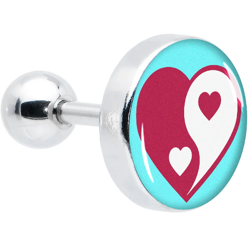 Women's Earrings – Elegant Designs for Every Personality--16 Gauge 1/4 Love Yin Yang Heart Cartilage Tragus Earring Women's Earrings – Elegant Designs for Every Personality--16 Gauge 1/4 Love Yin Yang Heart Cartilage Tragus Earring