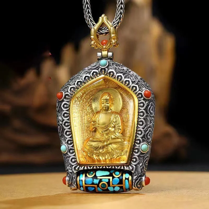 Shop Classic Women's Necklaces & Pendants with a Modern Twist-Buddha Stones Tibet Chinese Zodiac Natal Buddha Thangka Prosperity Rotatable Dzi Bead Necklace Pendant Shop Classic Women's Necklaces & Pendants with a Modern Twist-Buddha Stones Tibet Chinese Zodiac Natal Buddha Thangka Prosperity Rotatable Dzi Bead Necklace Pendant