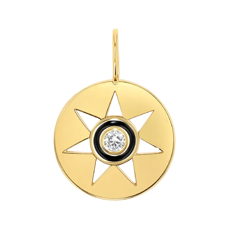 Shop Classic Women's  Necklaces & Pendants with a Modern Twist-Enamel Sun Medallion Charm