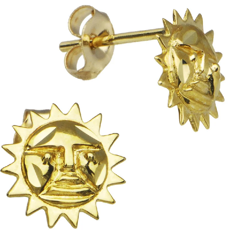Women's Earrings – Elegant Designs for Every Personality--14kt Yellow Gold Sunglass Sun Stud Earrings Women's Earrings – Elegant Designs for Every Personality--14kt Yellow Gold Sunglass Sun Stud Earrings