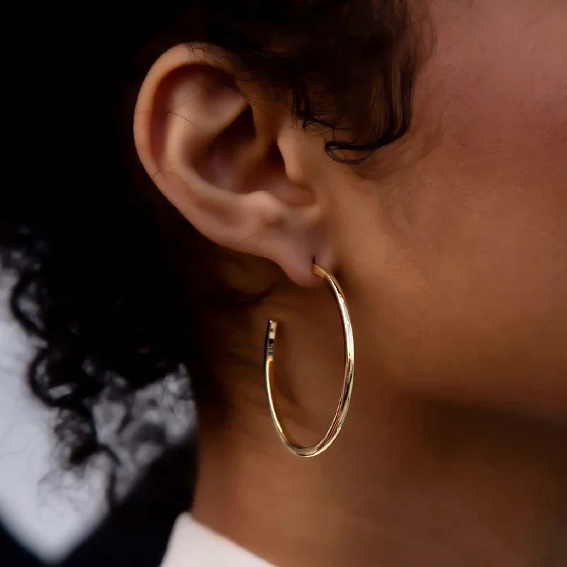 Women's Earrings – Elegant Designs for Every Personality--Plain Hoop Earrings in Yellow Gold Women's Earrings – Elegant Designs for Every Personality--Plain Hoop Earrings in Yellow Gold