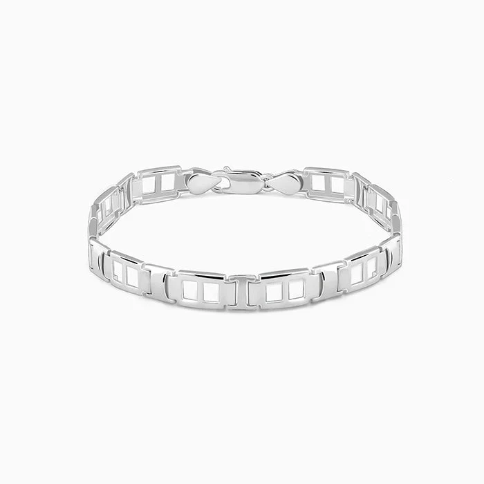 Shop Durable Men's Earrings for Everyday Wear-Silver Primera Bracelet For Him