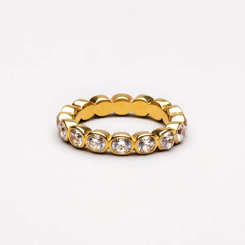 Chic Women's Rings for Fashion-Forward Looks-Beaded Diamond Ring