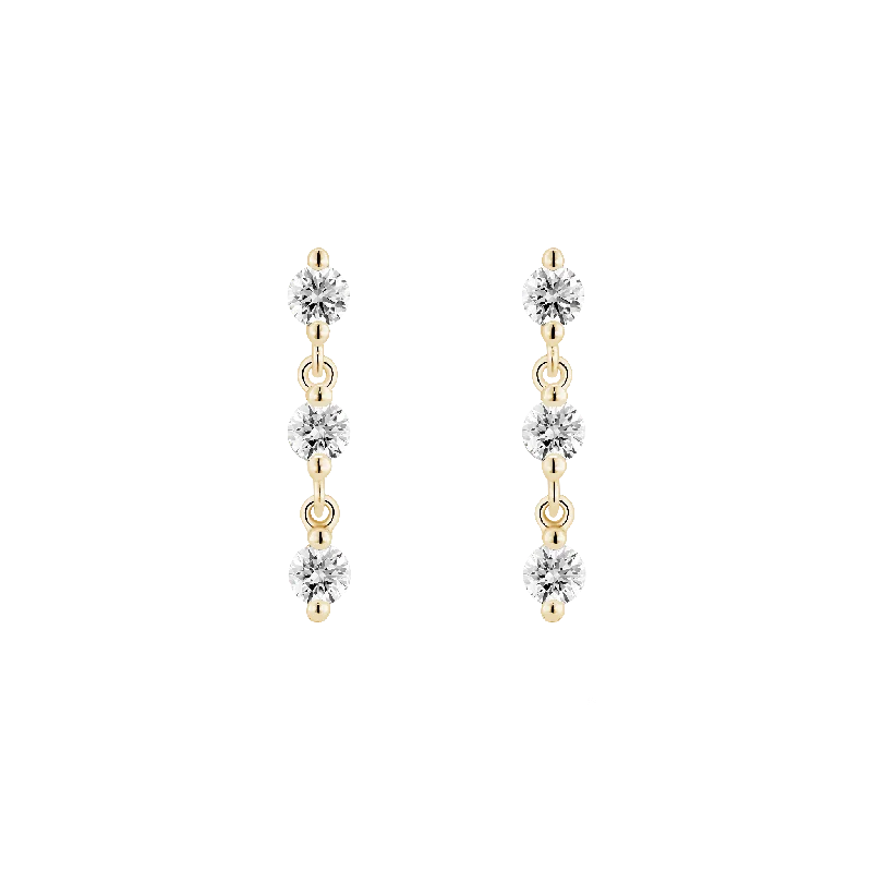 Women's Earrings – Elegant Designs for Every Personality--The Round Brilliant Line Drop Earrings