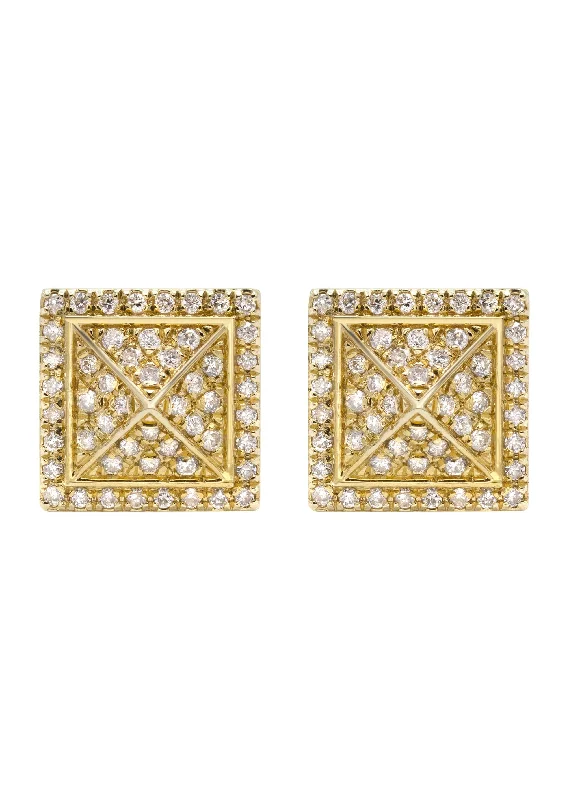 Shop Durable Men's Earrings for Everyday Wear-14K Yellow Gold Diamond Earrings For Men | 0.27 Carats | 2.3 Grams Shop Durable Men's Earrings for Everyday Wear-14K Yellow Gold Diamond Earrings For Men | 0.27 Carats | 2.3 Grams