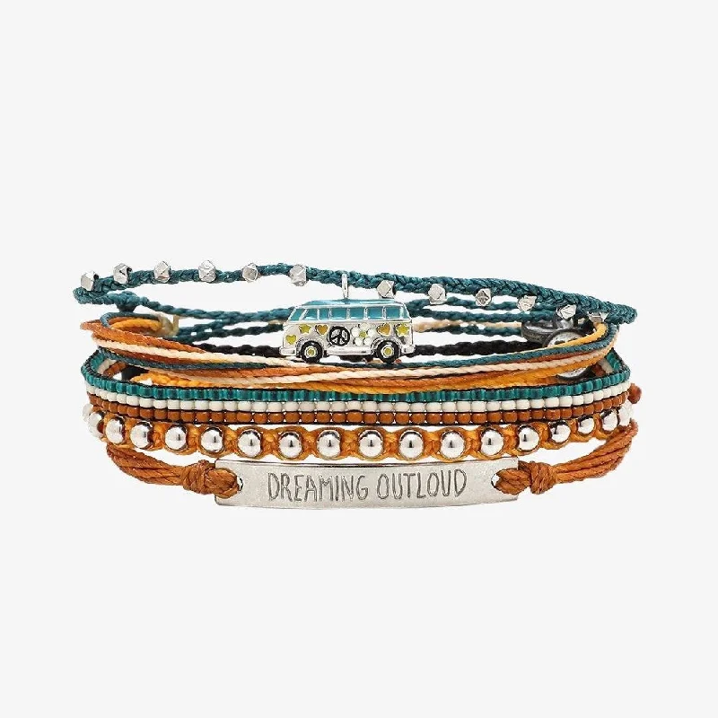 Thin Gold Bangles for Women-Dreaming Outloud II Pack