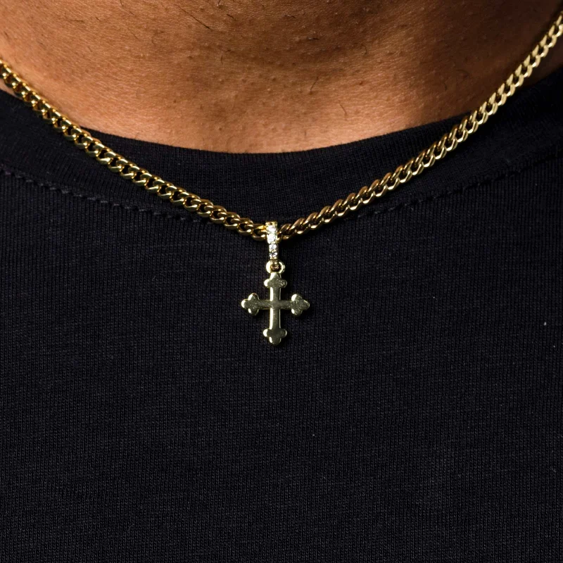 Exclusive Men's Necklaces & Pendants for the Modern Gentleman-18k Vermeil Micro Simple Celtic Cross Pendant in Yellow Gold Exclusive Men's Necklaces & Pendants for the Modern Gentleman-18k Vermeil Micro Simple Celtic Cross Pendant in Yellow Gold