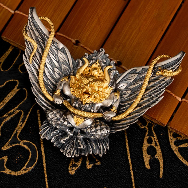 Shop Classic Women's Necklaces & Pendants with a Modern Twist-Buddha Stones 925 Sterling Silver Tibetan Garuda Bird Dragon Snake Wisdom Necklace Pendant Shop Classic Women's Necklaces & Pendants with a Modern Twist-Buddha Stones 925 Sterling Silver Tibetan Garuda Bird Dragon Snake Wisdom Necklace Pendant