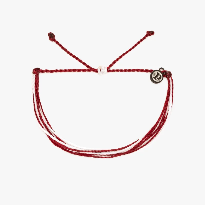 Affordable Bangles for Women-Maroon & White Bracelet
