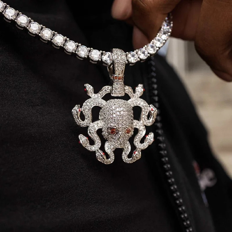 Exclusive Men's Necklaces & Pendants for the Modern Gentleman-Medusa Skull Pendant
