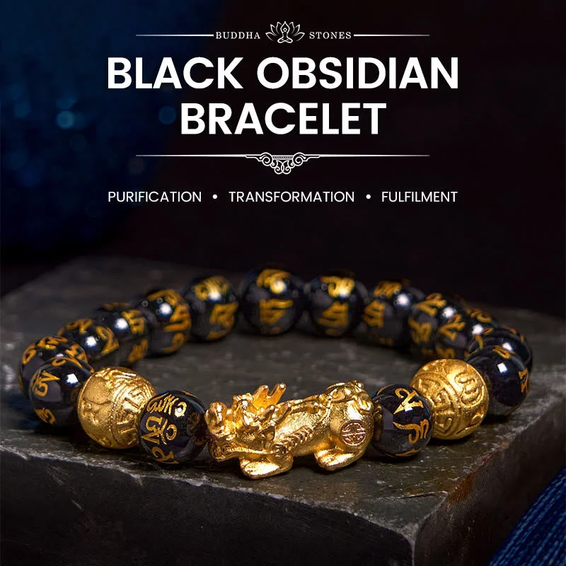 Casual Beaded Bracelets for Men-Buddha Stones FengShui PiXiu Obsidian Wealth Bracelet Casual Beaded Bracelets for Men-Buddha Stones FengShui PiXiu Obsidian Wealth Bracelet
