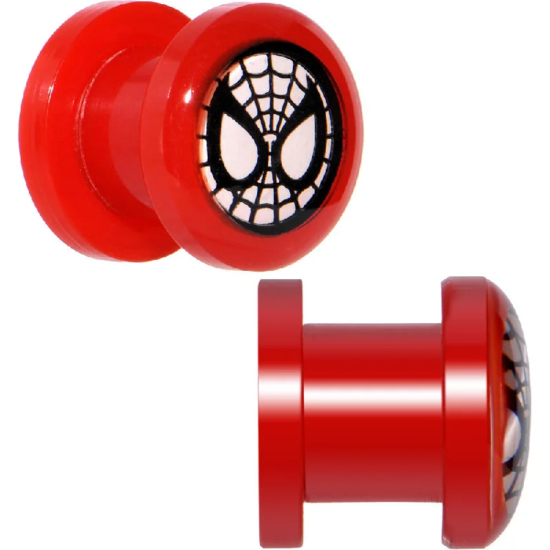 Women's Earrings – Elegant Designs for Every Personality--0 Gauge Spiderman Screw Fit Plugs Set
