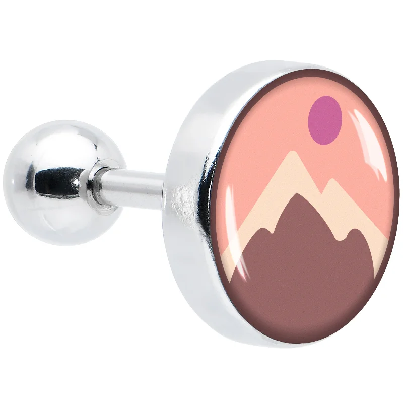 Women's Earrings – Elegant Designs for Every Personality--16 Gauge 1/4 Mountain Sunrise Tragus Cartilage Earring Women's Earrings – Elegant Designs for Every Personality--16 Gauge 1/4 Mountain Sunrise Tragus Cartilage Earring