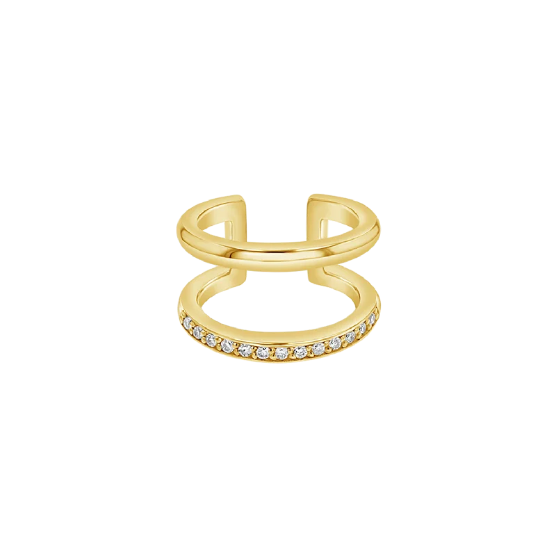 Women's Earrings – Elegant Designs for Every Personality--Diamond Pave Open Band Ear Cuff Women's Earrings – Elegant Designs for Every Personality--Diamond Pave Open Band Ear Cuff