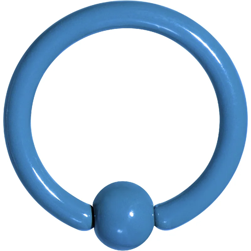 Women's Earrings – Elegant Designs for Every Personality--16 Gauge 5/16 Blue Acrylic Over Steel Captive Ring